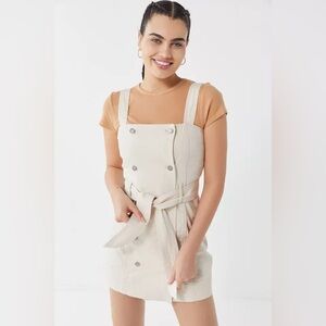 C/Meo‎ Collective Essentials Denim Overalls Dress Chalk